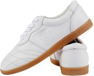 Generic Taekwondo Shoes, Adults Breathable Sport,Lightweight, for Boxing, Kung Fu, Karate and Taichi, Indoor Training Sports(White,9.5 UK)