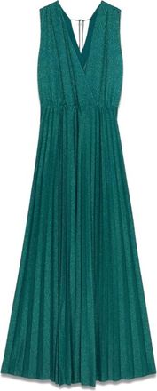 Oltre Kleedjes, Dames, Groen, L, Lange Geplooide Jurk