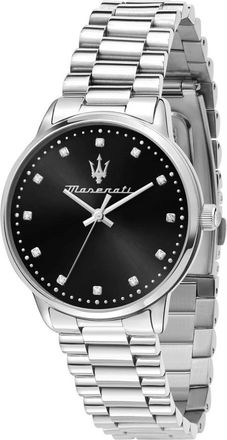 Maserati Tradizione Diamant Roestvrij Stalen Horloge - Heren - Horloges - Grijs - ONE Size - Accessoires