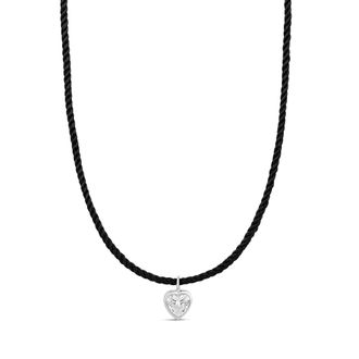 SHYMI Cord Necklace with Fancy Shape Pendant -.925 Sterling Silver, 14k Gold-Plated - Rhodium Plated, Cubic Zirconia, Adjustable Chain