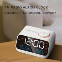 OEM Radio Despertador Led Para Mesita De Noche. Calendario De Escritorio Digital Con Term&oacute;metro E Higr&oacute;metro. - Crezuo