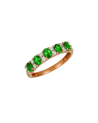 Le Vian Balance 14K Rose Gold 1.00 Ct. Tw. Diamond & Emerald Ring