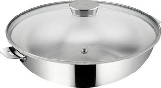 Lagostina wok con coperchio 26 cm in acciaio inox - 12138042026 - lagostina