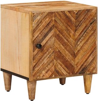 vidaXL Mesita De Noche Marr&oacute;n 40 X 33 X 46 Cm Madera De Mango Maciza Vidaxl