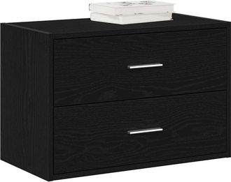 vidaXL vidaXL Armadio con 2 Cassetti Rovere Nero 60x31x40 cm in Truciolato