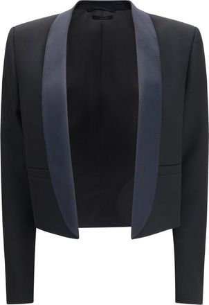 Tom Ford Black Solid Shawl Lapel Jacket