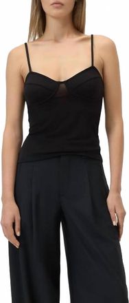 Closed Linger Top Cami In Black