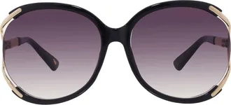 Nine West Smoke Oval Ladies Sunglasses 10259480.BEL BLKSMK