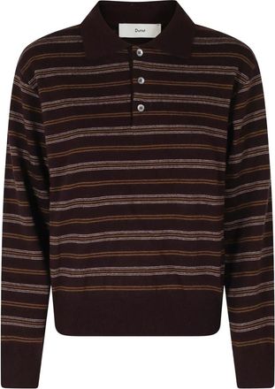 Dunst Jersey de cuello con rayas - Tops - Mujer - Marr&oacute;n - M