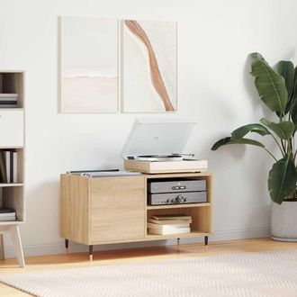vidaXL Vidaxl - Mobile Porta Dischi Rovere Sonoma 85x38x48 Cm Legno Multistrato