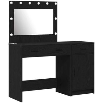 vidaXL Vidaxl - Mesa De Tocador Con Caj&oacute;n 2 Pcs Negro 40 X 41 X 75 Cm