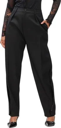 Est'seven Broeken, Dames, Zwart, L, Polyester, Dames Broeken Loua Pantalon