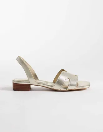 Aldo Aldo - Javamannon - Sandali bassi in pelle color oro