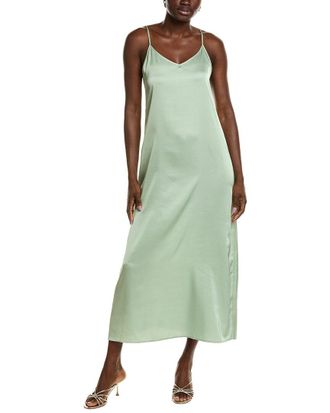 POINT Point Satin Slip Dress