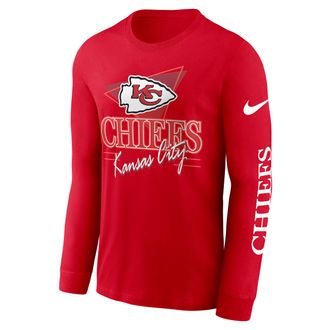 Nike Kansas City Chiefs Rewind Nike Mens NFL Long-Sleeve T-Shirt in Red | NKAC65N7G-BGC