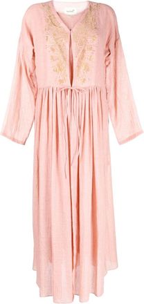 Bambah stud-embellished kaftan dress - women - Polyester/Cotton - S - Pink