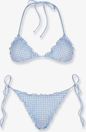 MC2 Saint Barth Bikini Sagitami in nylon con motivo vichy - MC2 SAINT BARTH - gender_Woman