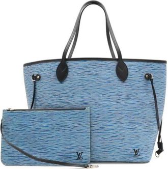 Louis Vuitton Pre-owned Vintage Denim Tote Bag - Dames - Vintage Shopper - Blauw - ONE Size - Denim - Vintage