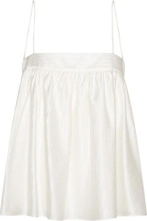 Rotate Slip Top Gestreepte - Dames - Tops zonder mouwen - Wit - L - Polyester - Tops