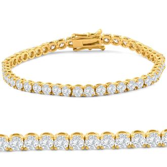 Pompeii3 8.00Ct Diamond Tennis Bracelet 14k Gold Lab Grown 7