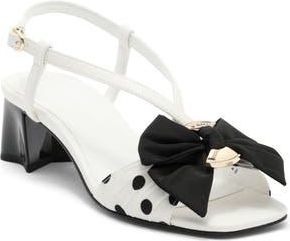 Karl Lagerfeld Suttyn Bow Sandal in Bright White/Black at Nordstrom Rack, Size 7.5