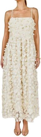 endless rose 3-D Sequin Floral Maxi Dress in Off White at Nordstrom, Size X-Small