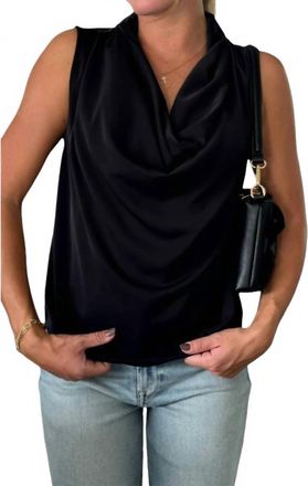 Bishop + Young Olivia Cowl Neck Top In Black