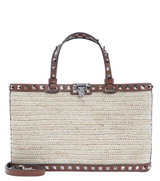 Valentino Garavani Natural Rockstud Small Tote