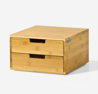 SoBuy Estante Cafetera, Soporte Para C&aacute;psulas De Caf&eacute;, Con 2 Caj&oacute;n, De Bamb&uacute;, Frg82-n Sobuy Es