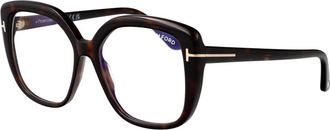 Tom Ford Blue Block Square Opticals - Dames - Brillen - Bruin - 53 MM - Accessoires