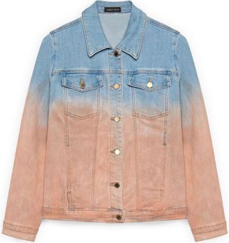 Fiorella Rubino D&eacute;grad&eacute; Denim Jacket - Dames - Spijkerjassen - Blauw - 4XL - Denim - Jassen