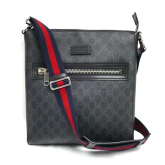 Gucci Black Gray Gg Supreme Shoulder Bag (Pre-Owned)