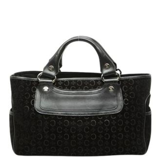 Celine Pre-owned Handbags, female, Black, Size: ONE SIZE Pre-owned Vintage Suede Handbag