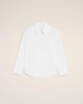 Ami White Cotton Sharp Collar Ami De Coeur Wide Shirt White - XXL - Unisex