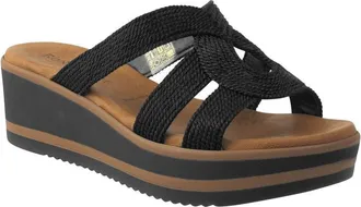 Ron White Penny Water Resistant Wedge Sandal in Onyx at Nordstrom Rack, Size 5.5Us / 36Eu