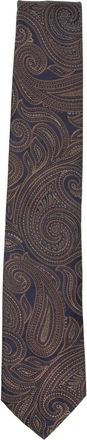 Bigi Cravatte Milano Cravatta in seta con stampa paisley - Marrone