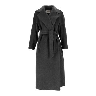 Max Mara Cappotto Tempera - Dames - Mantels - Grijs - Maat: S Wol
