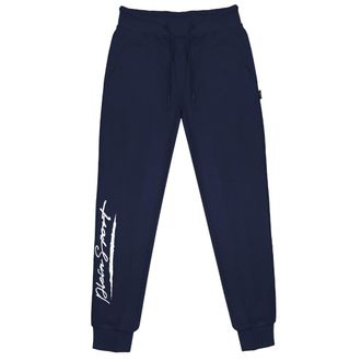 Plein Sport Mens Large Signature Logo Navy Blue Sweatpants Cotton - Size X-Large