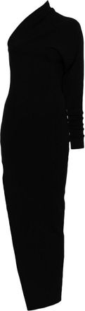 Rick Owens one-shoulder column maxi dress - women - Polyamide/Viscose/Polyester/Elastane - M - Black