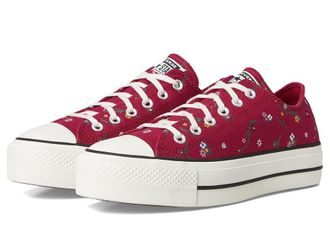 Converse Chuck Taylor All Star Lift Platform Floral Patchwork Womens Shoes Sporty Berry/Vintage White : 8.5 B - Medium, Canvas
