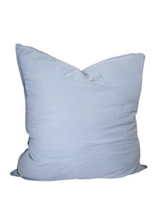 Anaya with Love Stonewashed Cotton Percale Pillow with Down Alternative Insert in Euro Powder Blue at Nordstrom, Size 26X26
