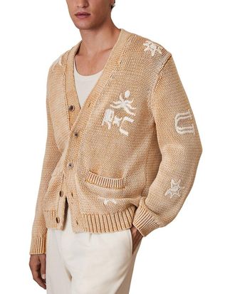 Reiss Verra Washed Embroider Sweater