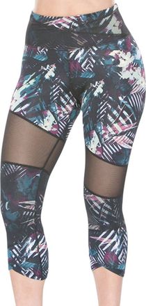 TLF Apparel Mesh Panel Brigitte Capri Leggings In Paradise