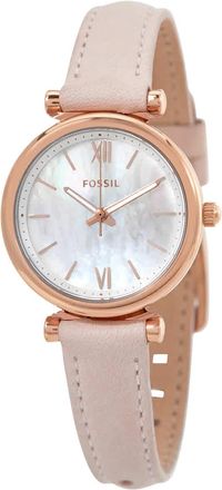 Fossil Carlie Mini Quartz Mother of Pearl Dial Ladies Watch ES4699