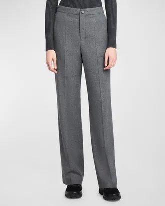 Moncler Pleated Wool-Blend Trousers