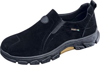 Generic Mens Hiking Shoes Mens Sneakers Mens Hiking Sneakers Hiking Mens Shoes Leather Walking Shoes Men (Black, 9.5)