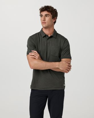 Vuori Clothing Short Sleeve Ponto Performance Polo | Army Heather | Medium