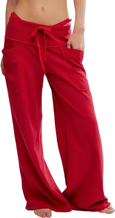 Free People Intimately FP Staycation Lounge Pants in Deep Cherry at Nordstrom, Size X-Large