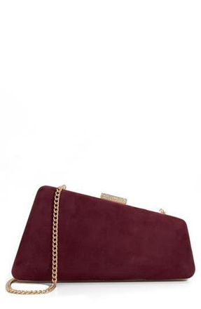 Dune London Balancing Frame Clutch in Burgundy at Nordstrom Rack