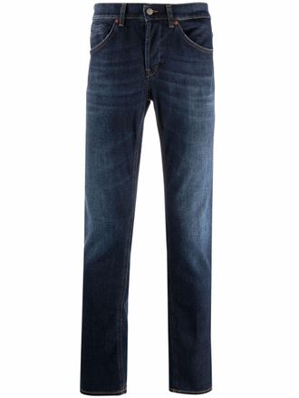 Dondup Jeans dritti a vita media - Blu